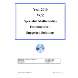 2010 VCAA Specialist Maths Exam 1 - Solutions